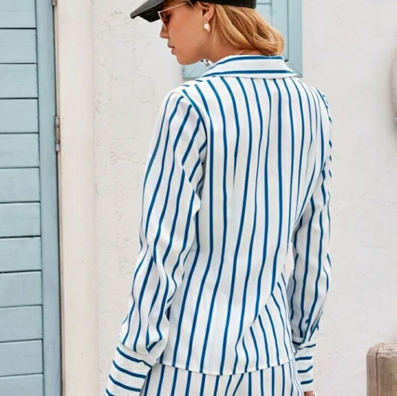 Striped print tailored set - Picture 6 of 6